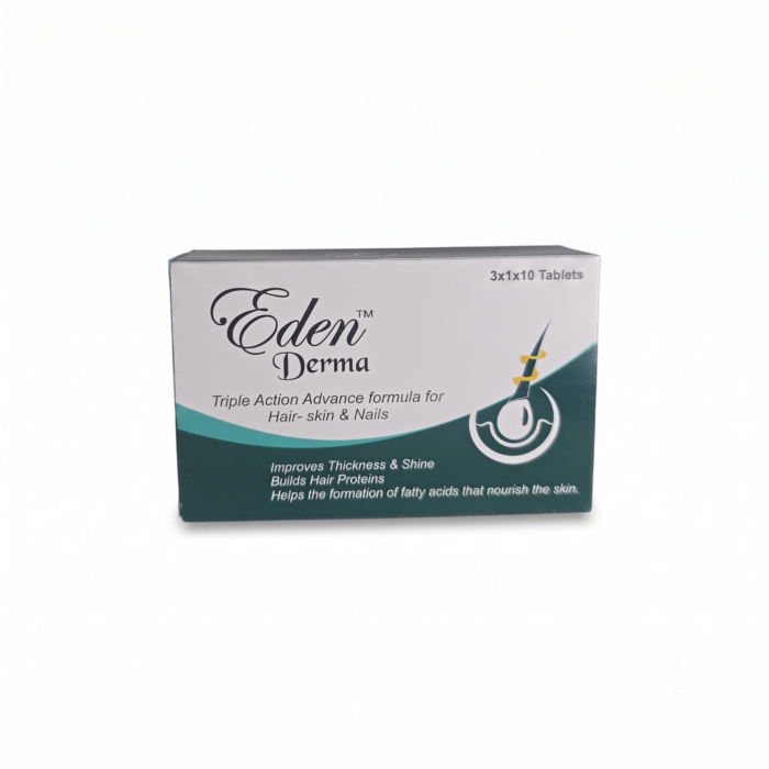 Eden Derma Triple Action Hair, Skin & Nails Supplement – 3x1x10 Tablets
